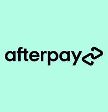 A green background with the words " afterpay ".