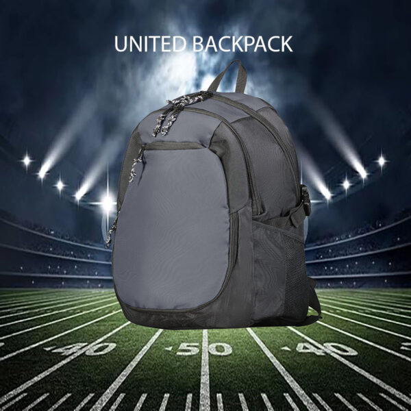 Backpack United in-stock item sold individually three colors available no decorations