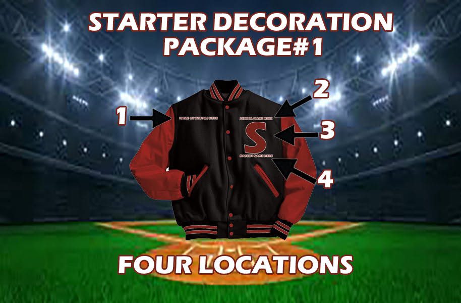 INSTOCK LETTERMAN JACKET (DECORATION PACKAGE AVALIABLE)