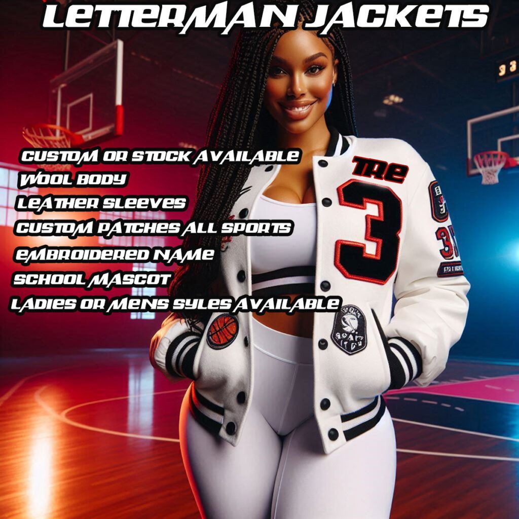 LETTERMAN JACKET MEN'S & WOMEN STYLE (IN-STOCK) (DECORATION PACKAGE AVALIABLE)